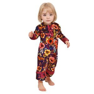 Floral Print Snap Bottom One-Piece Size 12-18M